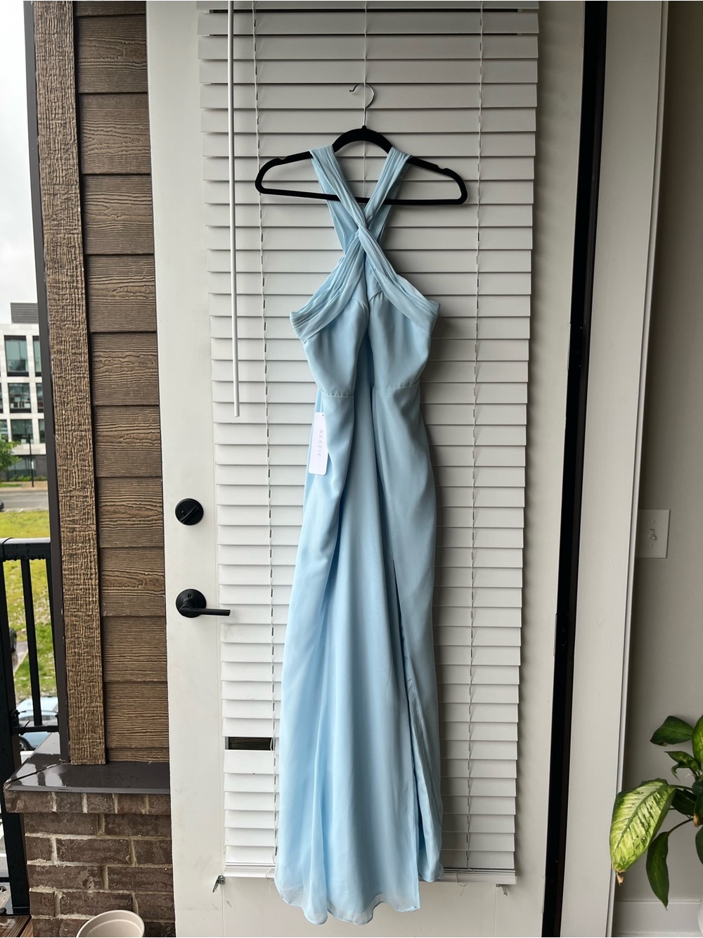 Azazie Rue Sky Blue Chiffon Dress
